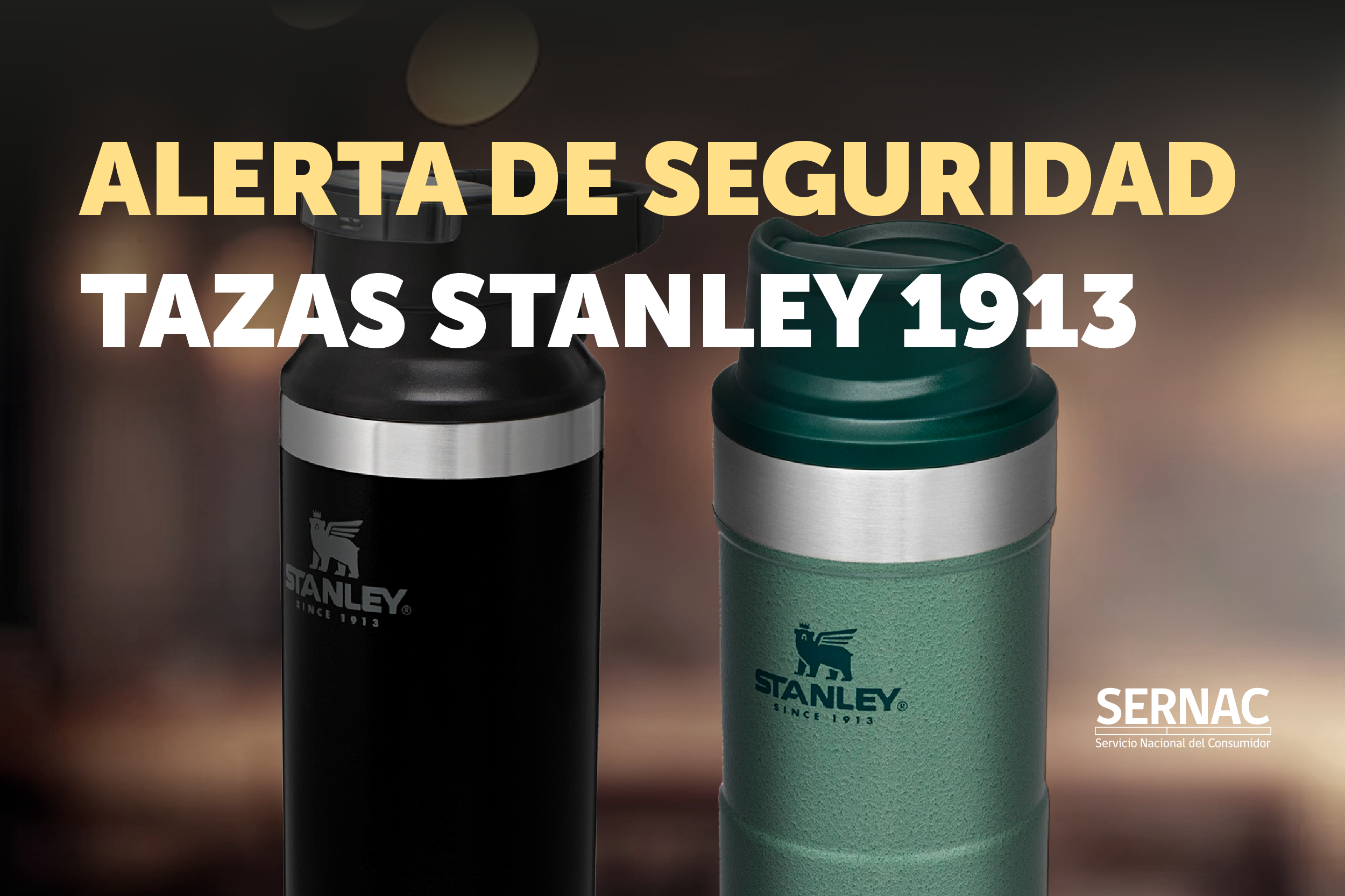 SERNAC emite alerta por casi 65 mil tazas Stanley en Chile por riesgo de quemaduras